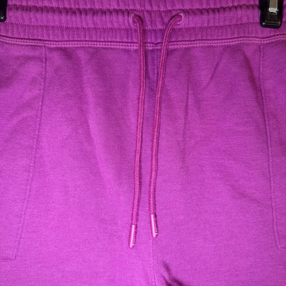 Reebok Womens High Rise Shorts Magenta Fuchsia SZ XXXL Drawstring Cotton Shorts